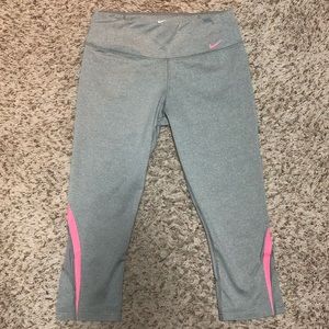 Heather Gray Nike Crop Leggings